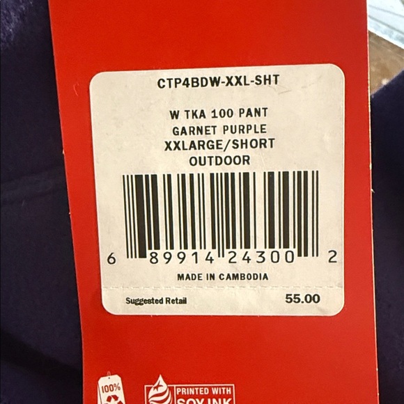 NWT The North Face TKA 100 fleece sweatpants; Wmns Sz XXL - Picture 5 of 5